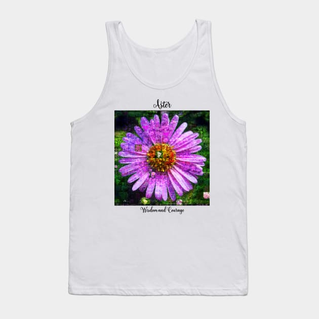 Aster Birth Month Flower September Tank Top by Symbolsandsigns